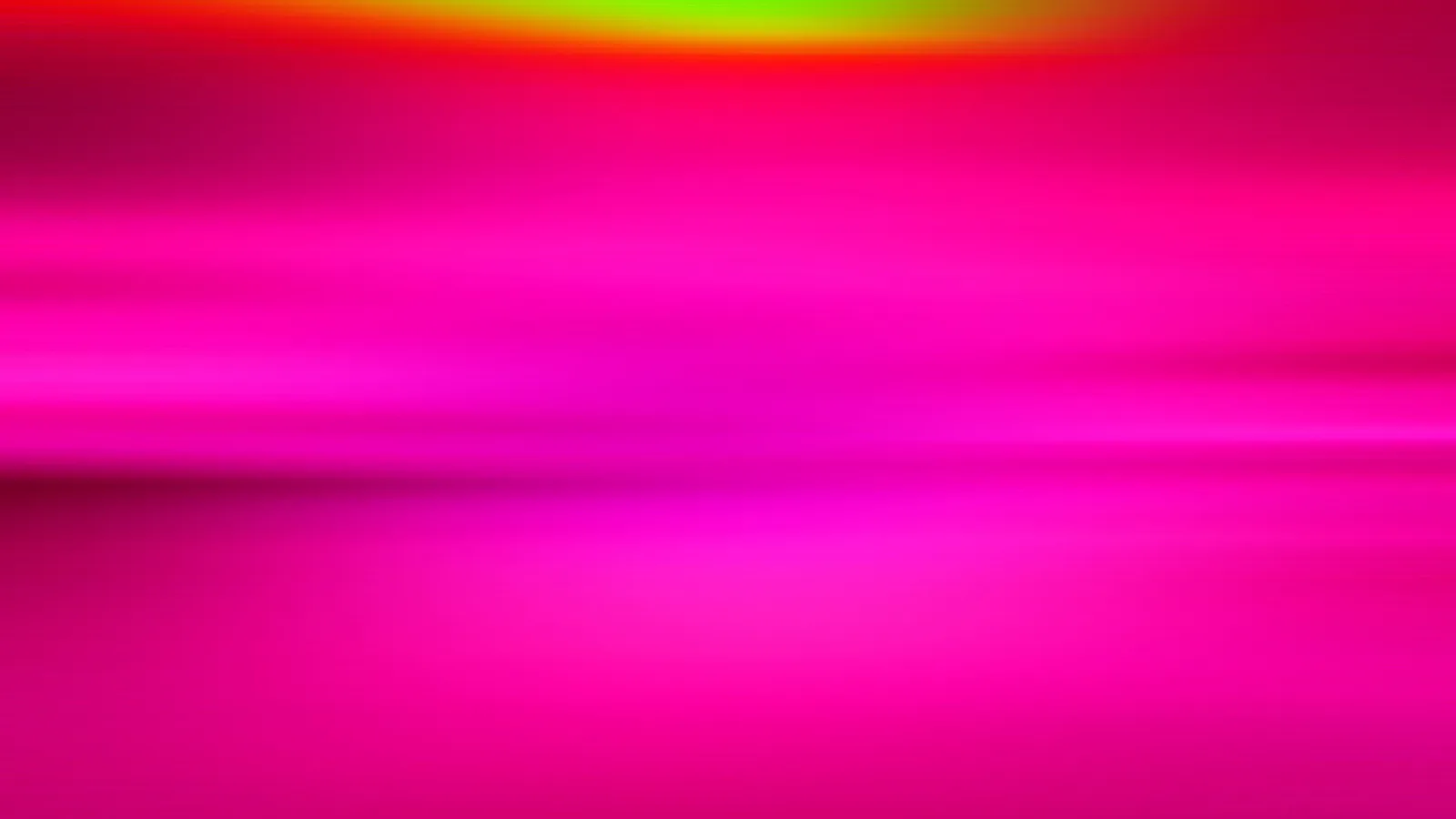 Horizontale, verwischte Streifen in Pink, Magenta und Rot, oben ein gelbgrüner Lichtschimmer.