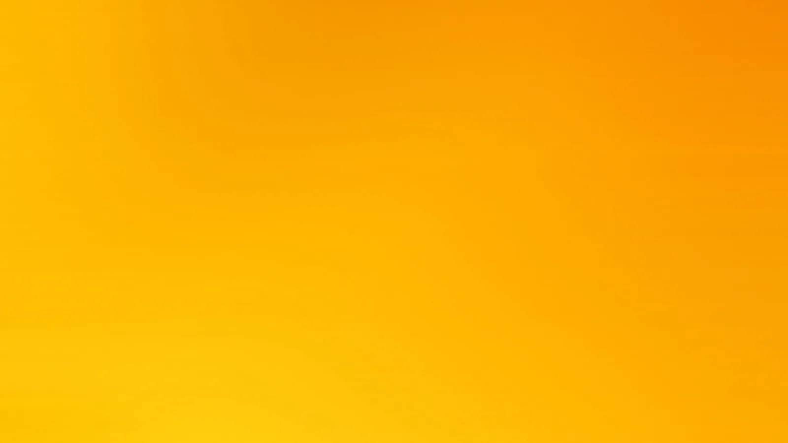 Großflächiger Verlauf von Gelb unten links zu tiefem Orange oben rechts, ohne erkennbare Motive.
