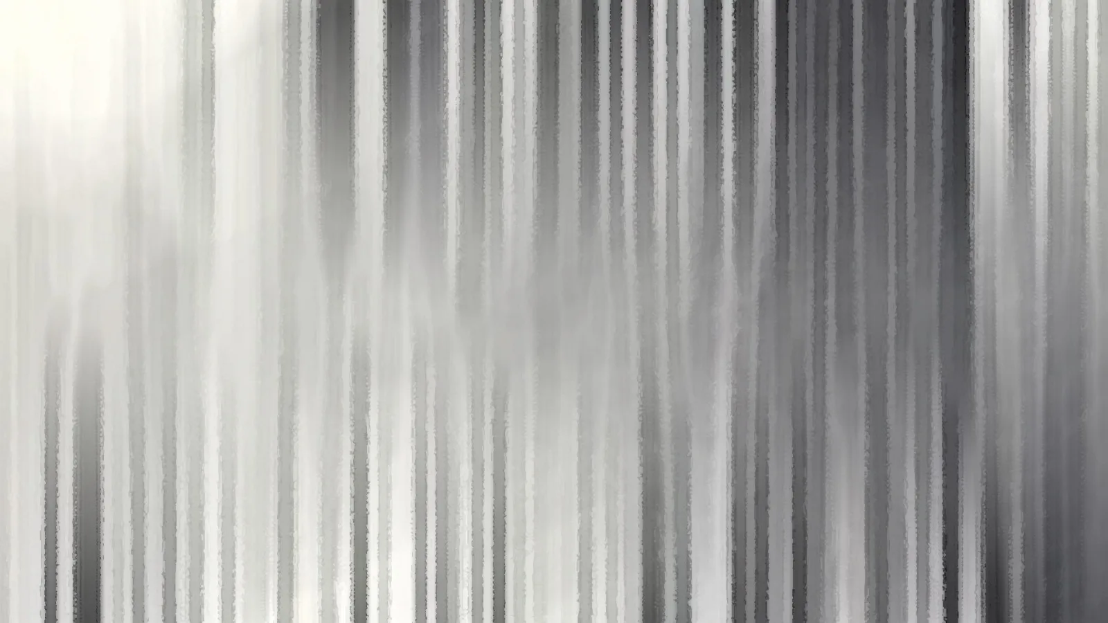 Abstraktes Bild aus vertikalen grauen, weißen und schwarzen Streifen mit weichen, verwischten Übergängen.