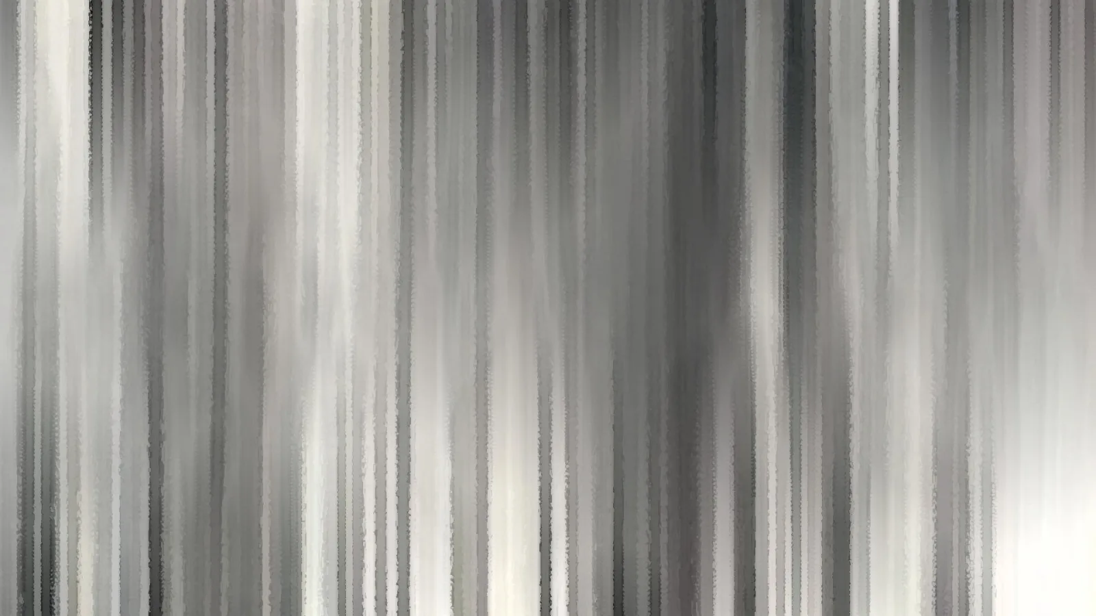 Abstraktes Bild aus vertikalen grauen, weißen und dunklen Schlieren mit leicht malerischer Textur