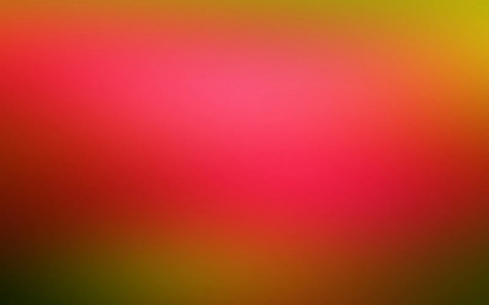 Weich verlaufender Farbverlauf von Pink und Rot in der Mitte über Orange bis Gelb oben rechts und Dunkelgrün unten links.