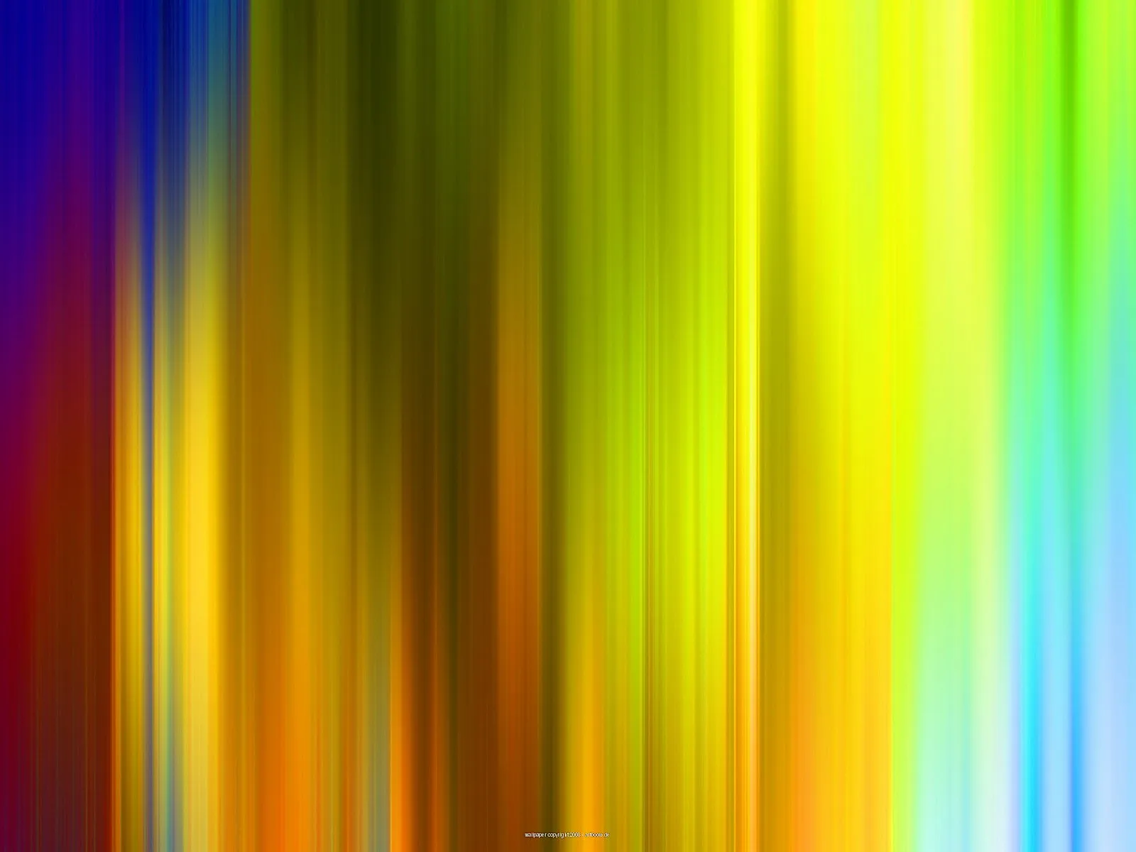 Abstrakte Komposition aus vertikalen, verwischten Streifen in Blau, Violett, Orange, Gelb und Grün, die von links nach rechts ineinander übergehen.