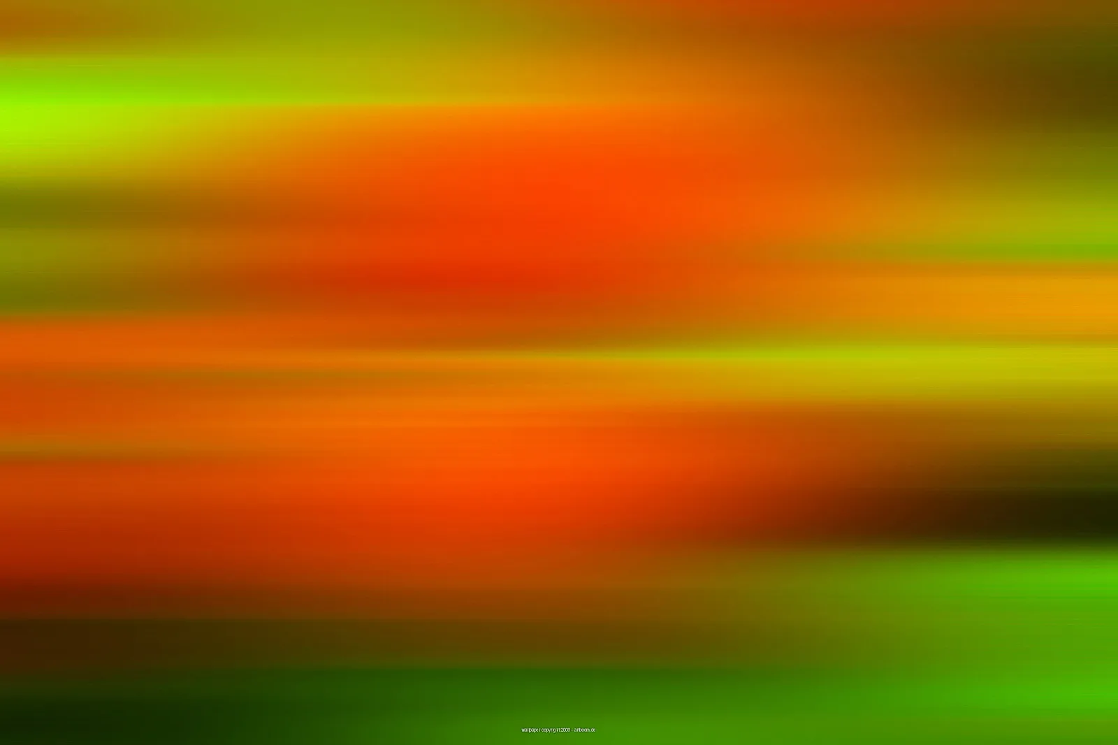 Horizontale, verwischte Streifen in Orange, Rot, Gelb und Grün, die ineinander übergehen.