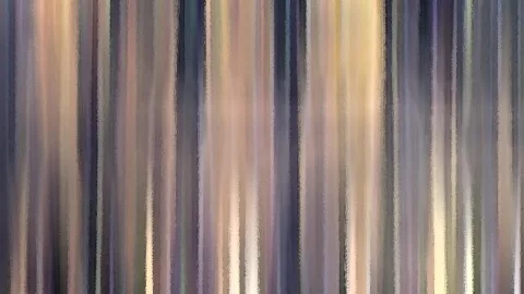 Abstraktes Bild aus senkrechten, verwischten Streifen in Beige, Grau, Lavendel und Creme.
