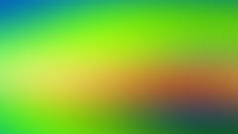Unscharfer Farbverlauf von Blau oben links über Hellgrün und Gelb bis zu Orange und dunklem Grün unten rechts.