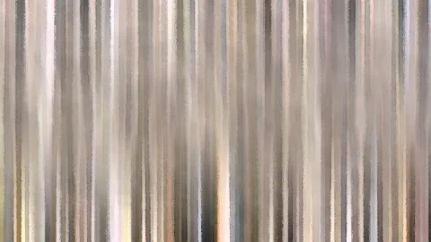 Abstraktes Muster aus vertikalen Streifen in Beige, Grau und Weiß mit malerisch verwischter Textur