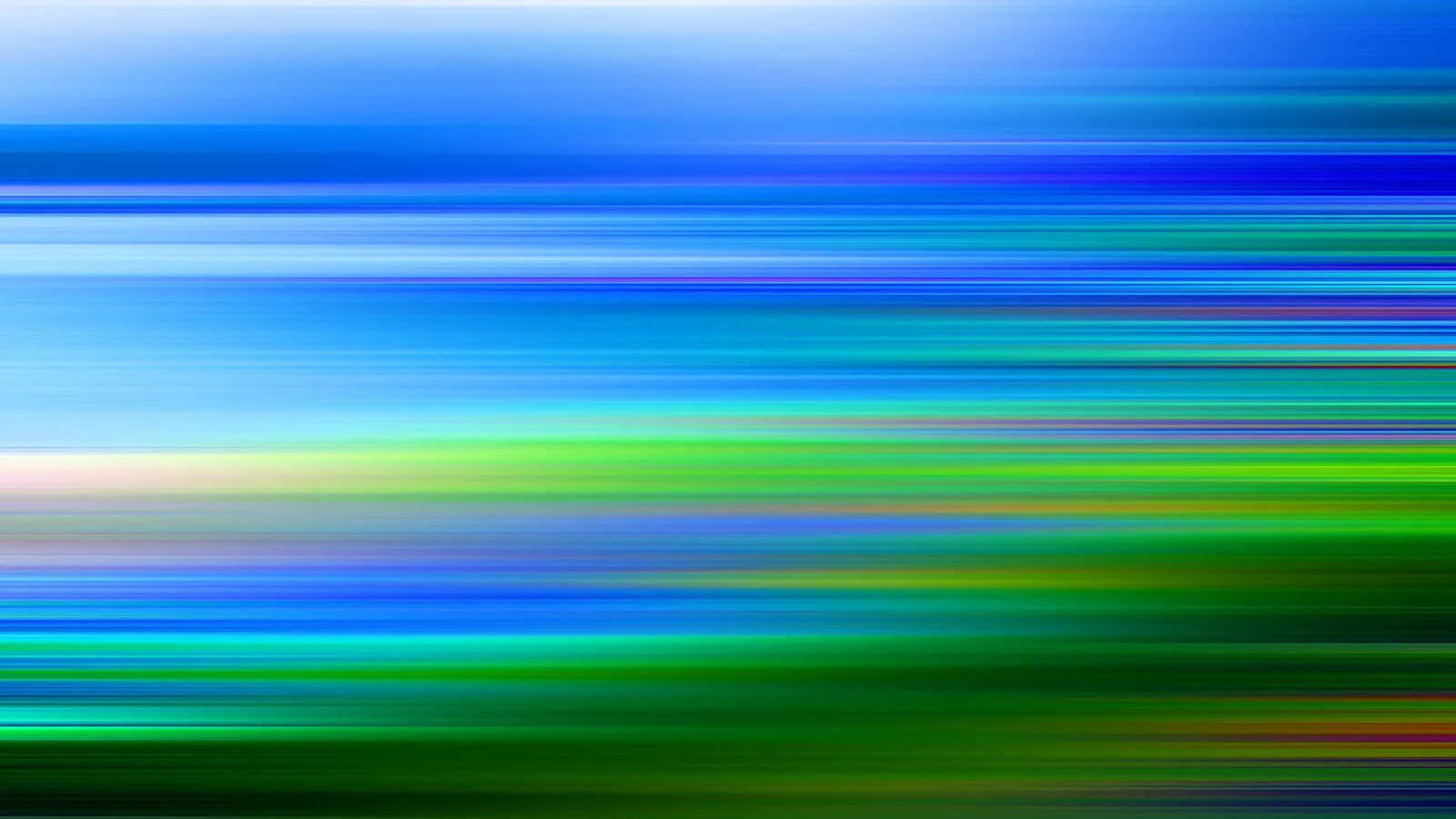 Abstrakte horizontale Streifen in Blau, Türkis und Grün, die von oben nach unten ineinander übergehen, mit hellen Akzenten im linken Drittel.