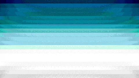 Horizontale Streifen laufen von dunklem Blau oben über Türkis und Mintgrün bis zu hellem Weiß und Grau unten.