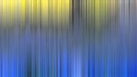 Abstrakte senkrechte Schlieren, oben gelb, unten blau, dazwischen graue Töne.