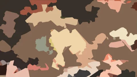Abstraktes Muster aus unregelmäßigen, eckigen Flächen in Braun, Beige, Rosa und Dunkelgrau.