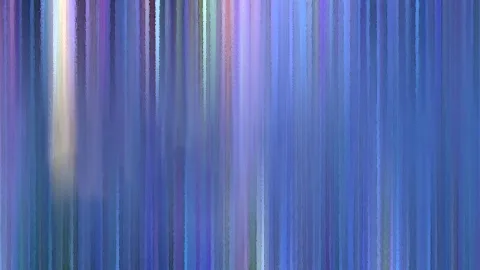 Abstraktes Bild aus vertikalen, weich verlaufenden Streifen in Blau, Lila und Violett, links ein heller cremefarbener Lichtstreifen.