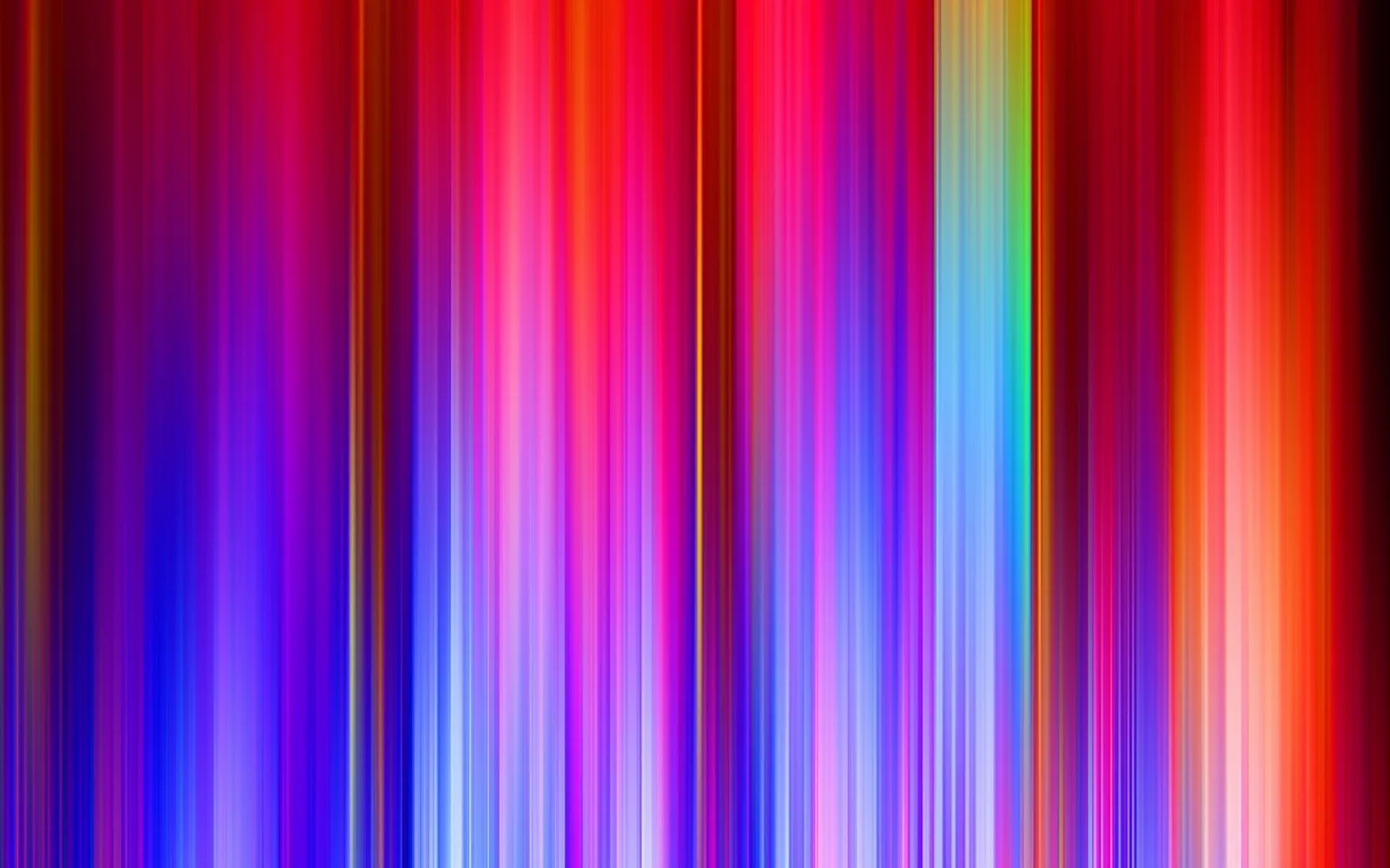 Abstraktes Muster aus dicht nebeneinanderliegenden, vertikalen Streifen in Rot, Pink, Violett, Blau und Hellblau, die nach unten hin weicher und heller werden.