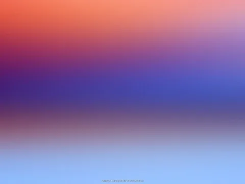 Weicher Farbverlauf von Orange oben über Violett in der Mitte bis Hellblau unten.