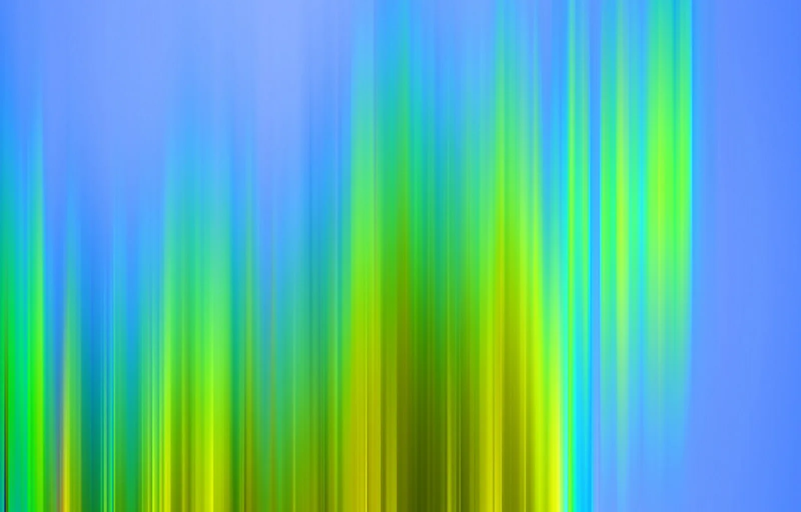 Abstrakte vertikale Streifen in Blau, Grün und Gelb, wie durch Bewegungsunschärfe verwischt, Farben gehen oben in helles Blau über.