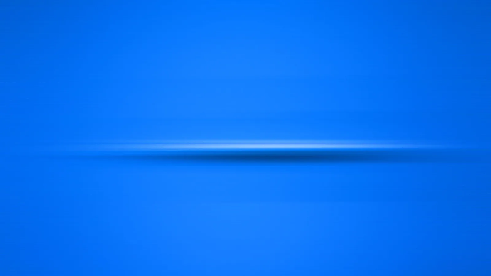 Blauer Hintergrund mit einer horizontalen, unscharfen Lichtlinie in der Bildmitte, darunter ein dunkler Schatten.
