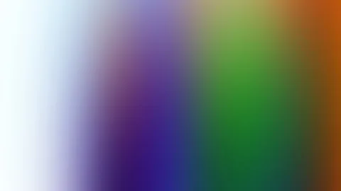 Unscharfer Farbverlauf von Weiß links über Blau und Violett bis zu Grün und Orange rechts