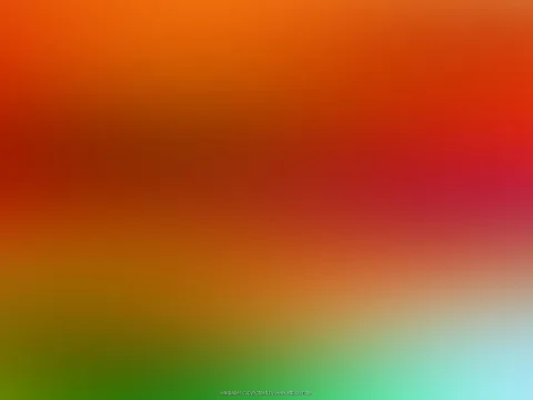 Weicher Farbverlauf von Orange oben über Rot und Braun in der Mitte bis zu Grün und Hellblau unten rechts.