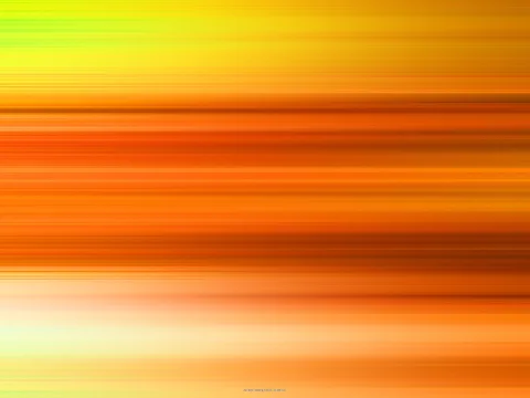 Horizontale, weich verschwommene Streifen in Gelb, Orange und Hellbeige, oben heller und grün getönt, unten zu einem cremefarbenen Lichtband.