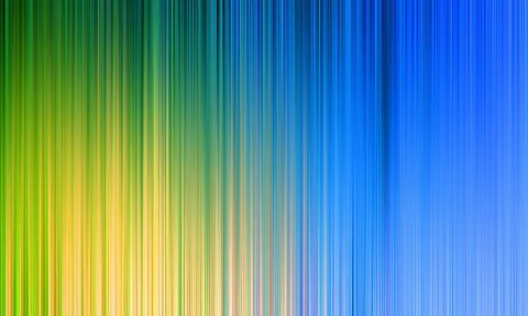 Vertikal verwischte Streifen, die von Grün über Gelb zu Blau übergehen.