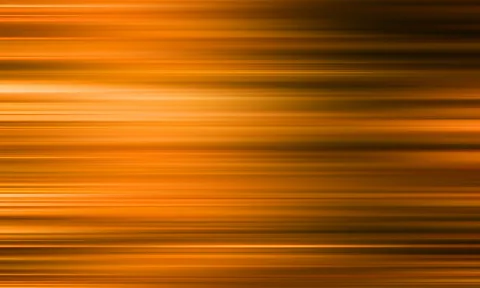 Abstrakte Komposition aus horizontalen, unscharfen Streifen in Orange, Gelb und Dunkelbraun, die von hellen Bereichen in der Bildmitte nach außen abklingen.