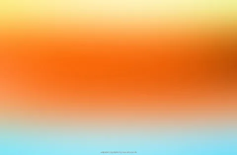 Unscharfer Farbverlauf: oben gelb, in der Mitte kräftiges Orange, unten hellblau