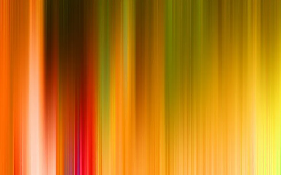 Abstraktes Bild aus vertikalen, weich verwischten Streifen in Orange, Rot, Gelb und Olivgrün, die von links nach rechts ineinander übergehen.