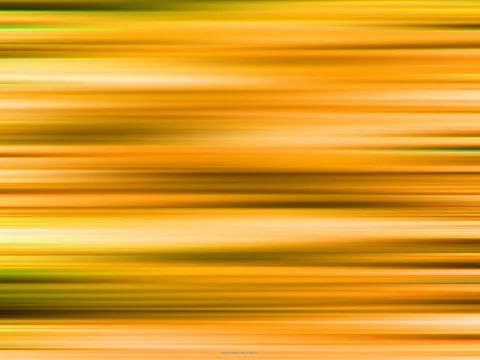 Abstraktes Bild aus horizontalen, weich verwischten Streifen in Orange, Gelb und Olivgrün mit hellen Lichtbändern.