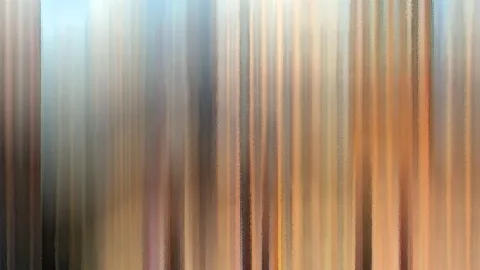 Abstrakte, vertikal verwischte Streifen in Beige, Orange und Blaugrau