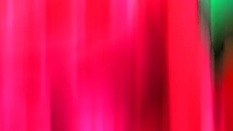 Abstrakte, senkrechte Schlieren in Rot und Pink, rechts oben ein grüner Streifen mit dunklen Übergängen.