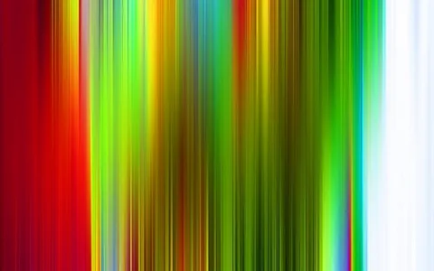 Vertikal verwischte Linien in Rot, Gelb, Grün, Blau und Weiß, die von links nach rechts ineinander übergehen.