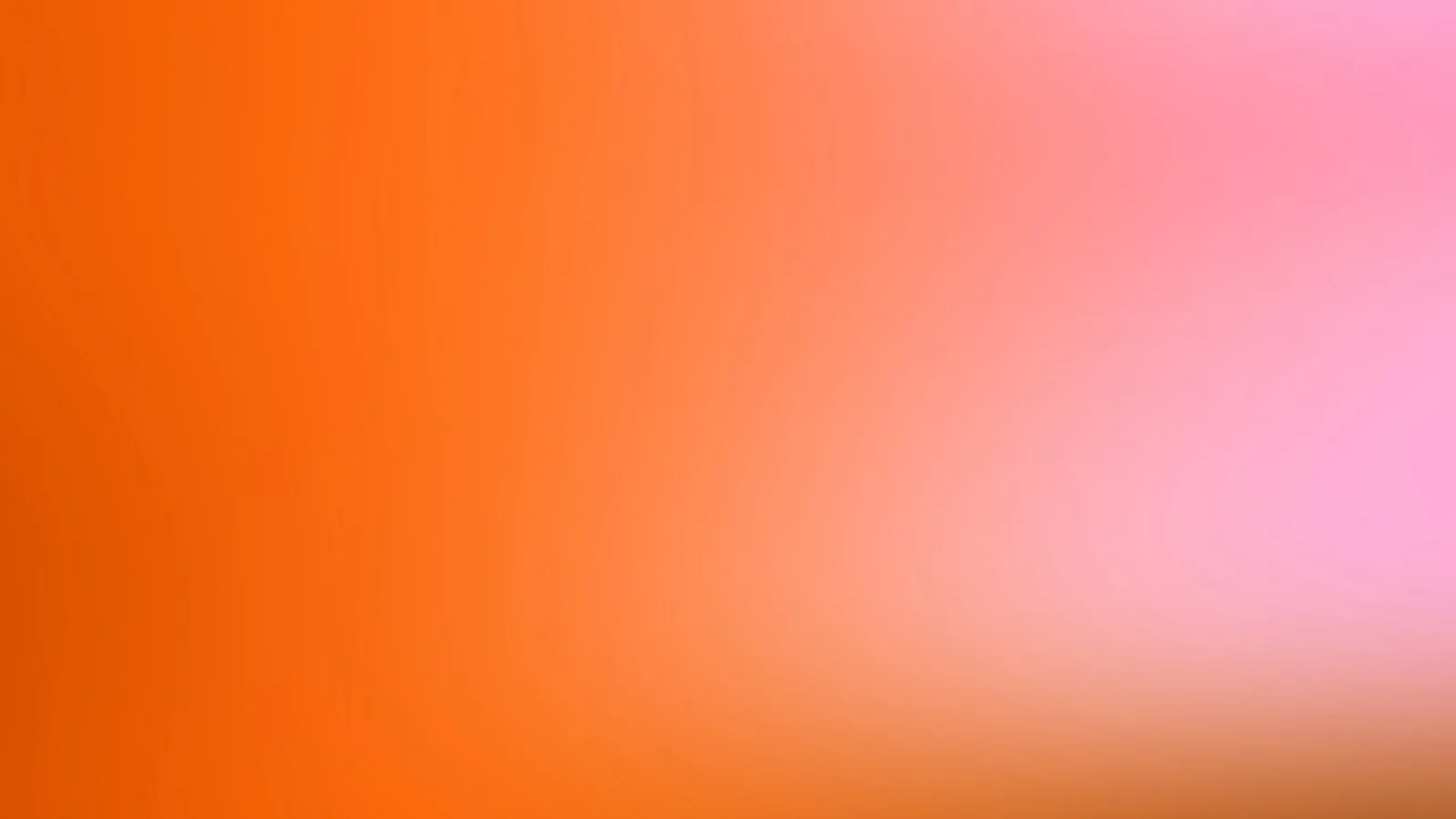Weicher Farbverlauf von kräftigem Orange links zu Rosa rechts, unten leicht bräunlich.
