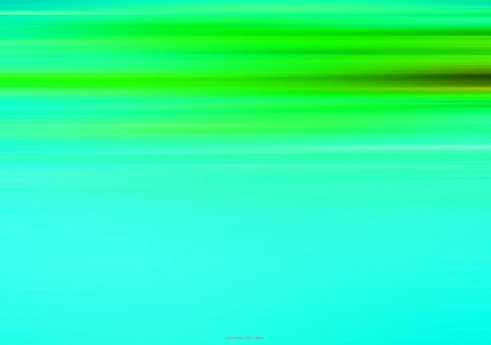 Abstrakte horizontale Streifen in Grüntönen und Cyan, oben dichter und heller grün, nach unten in ein gleichmäßiges Türkis übergehend.