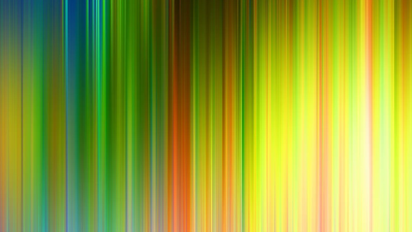 Abstrakte vertikale Streifen in Grün, Blau, Gelb und Orange, die von links nach rechts heller werden und unscharf ineinanderlaufen.