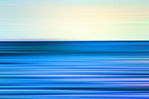 Horizontale, verwischte Linien in Blau und Hellgrau, oben ein heller, cremefarbener Bereich, unten dichte blaue Streifen.
