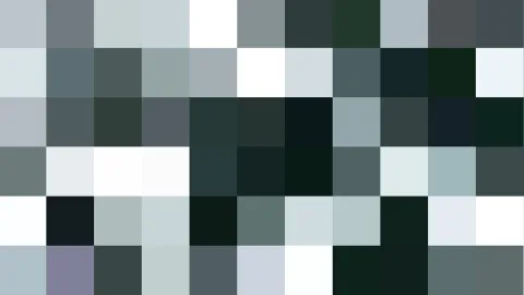 Raster aus quadratischen Pixelblöcken in Grau, Weiß, Schwarz und dunklem Grün.