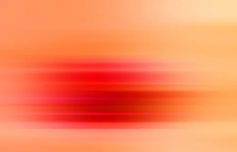 Horizontal verwischte rote und orangefarbene Streifen, in der Mitte am dunkelsten und zu den Rändern hin heller werdend.