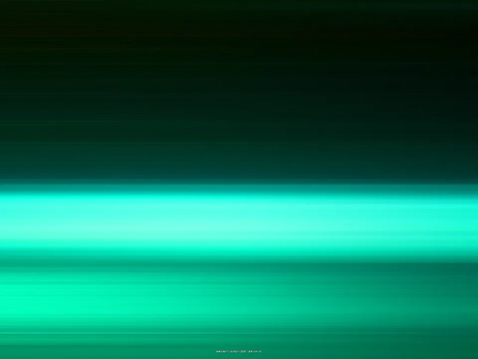 Horizontale türkisfarbene Lichtstreifen, die von einem dunklen oberen Bereich zu einem hellen Band in der Mitte übergehen.