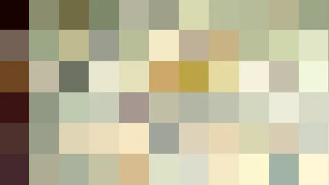 Rechteckiges Raster aus farbigen Blöcken in Oliv, Beige, Grau und Creme, dunkel am linken Rand und hell zur Mitte und nach rechts.