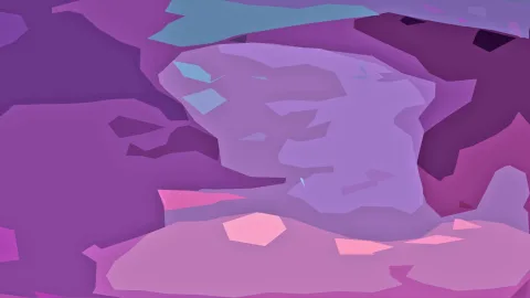 Abstrakte Komposition aus violetten, lila und rosafarbenen unregelmäßigen Flächen