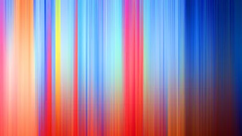Vertikal verwischte Streifen in Rot, Orange, Gelb, Blau und Violett, die von hell nach dunkel verlaufen