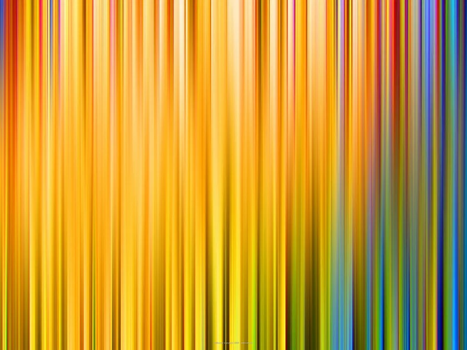 Abstraktes Muster aus vertikalen, unscharfen Streifen in Gelb, Orange, Rot, Grün und Blau, von links warm nach rechts kühl verlaufend.