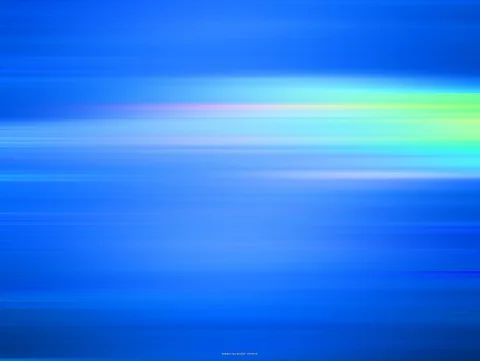 Horizontale Streifen in Blau mit einem hellen grün-türkisen Lichtband im oberen rechten Bereich.