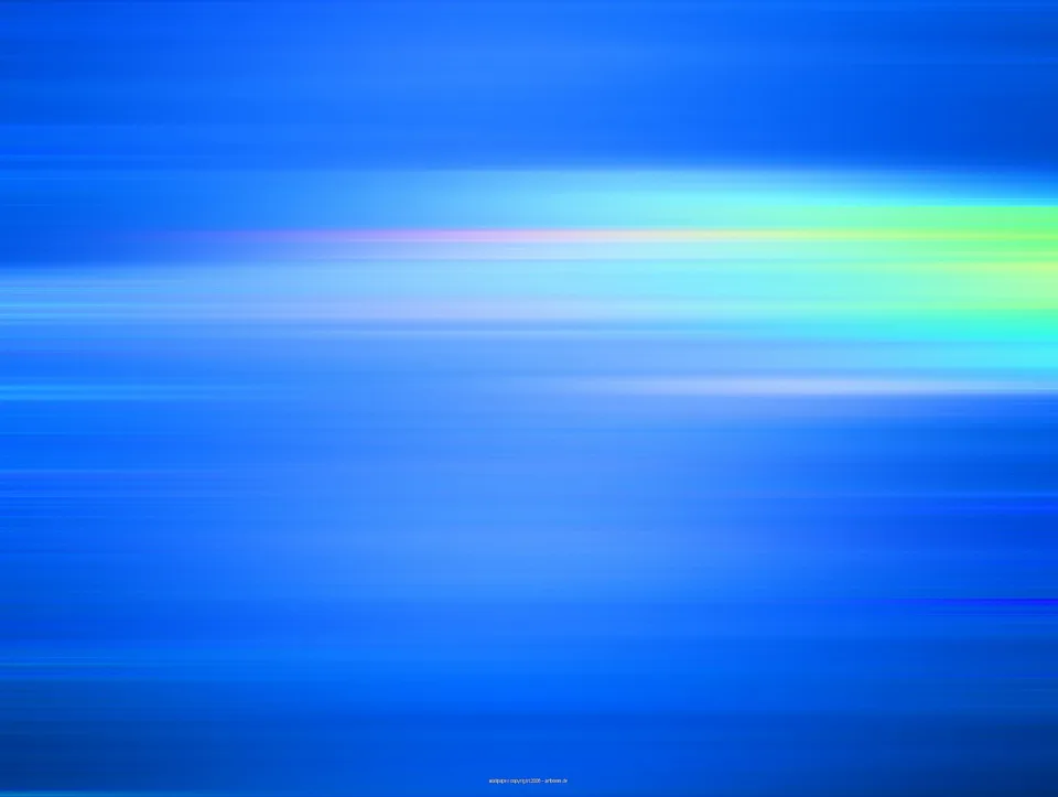 Horizontale Streifen in Blau mit einem hellen grün-türkisen Lichtband im oberen rechten Bereich.