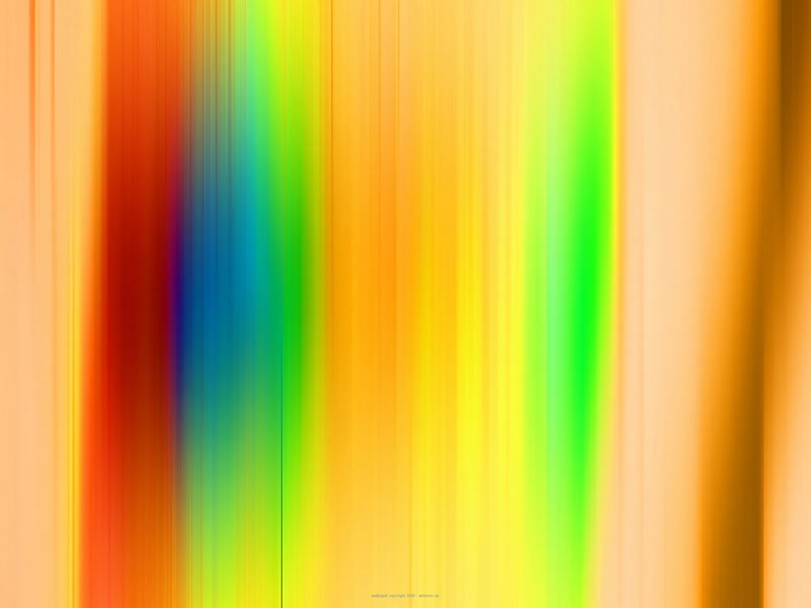 Abstrakte vertikale Streifen in Orange, Gelb, Grün, Blau und Rot, die unscharf ineinander übergehen.