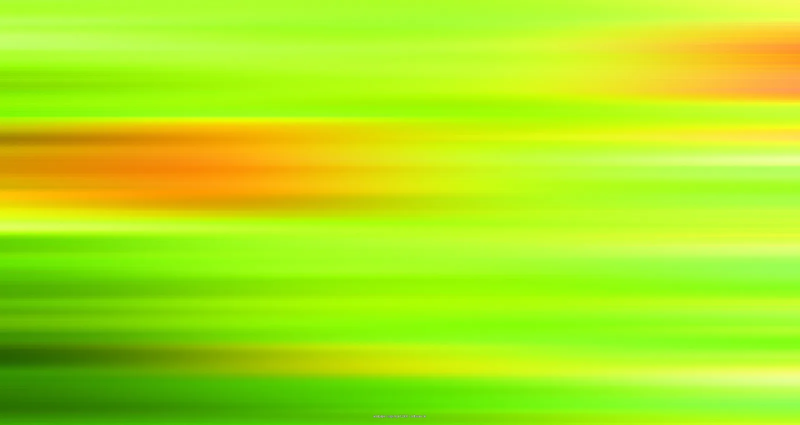 Horizontal verwischte Streifen in Hellgrün, Giftgrün und Grüntönen, dazwischen ein orangefarbener Streifen links und oben rechts.