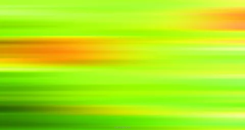 Horizontal verwischte Streifen in Hellgrün, Giftgrün und Grüntönen, dazwischen ein orangefarbener Streifen links und oben rechts.