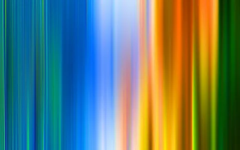 Abstrakte vertikale Streifen in Blau, Hellblau, Orange, Gelb und Grün, weich verschwommen nebeneinander angeordnet.