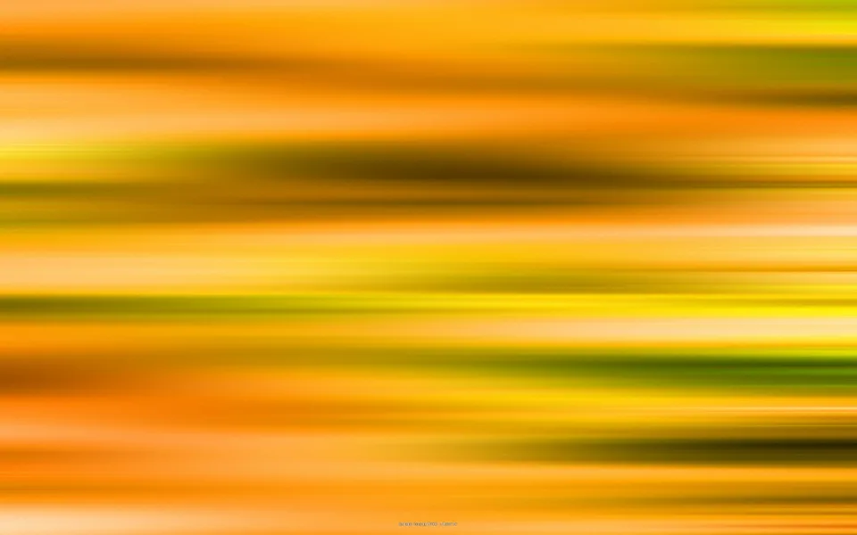 Abstrakte horizontale Streifen in Orange, Gelb und Grün mit weichen, verwischten Kanten.