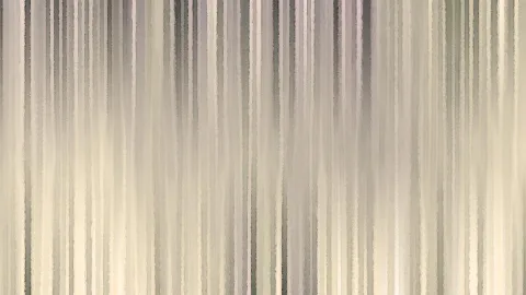 Abstraktes Bild aus vertikalen hellen und grauen Streifen in Beige, Taupe und Lavendel mit malerischer Textur.