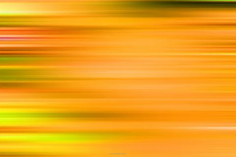 Abstrakte horizontale Streifen in Orange, Gelb und Grün, die wie verwischte Lichtbewegung wirken.